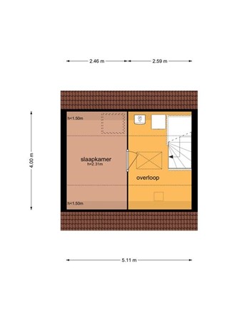 Floorplan - S. Abrahamsestraat 18, 4194 RE Meteren